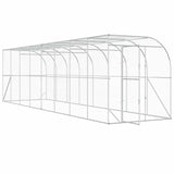 Against Wall Chicken Coop Silver 600 x 150 x 215 cm