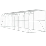 Against Wall Chicken Coop Silver 600 x 150 x 215 cm