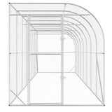 Against Wall Chicken Coop Silver 600 x 150 x 215 cm