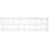 Against Wall Chicken Coop Silver 600 x 150 x 215 cm