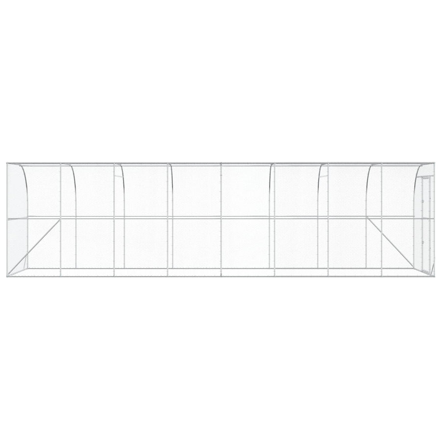 Against Wall Chicken Coop Silver 600 x 150 x 215 cm, image 5