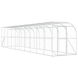 Against Wall Chicken Coop Silver 600 x 150 x 215 cm