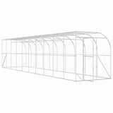 Against Wall Chicken Coop Silver 600 x 150 x 215 cm - Side View