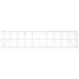 Against Wall Chicken Coop Silver 600 x 150 x 215 cm - 45-Degree Angle