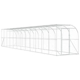 Against Wall Chicken Coop Silver 600 x 150 x 215 cm