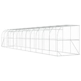 Against Wall Chicken Coop Silver 600 x 150 x 215 cm - Rear View