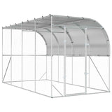 Against Wall Chicken Coop Silver 600 x 150 x 215 cm