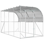 Against Wall Chicken Coop Silver 600 x 150 x 215 cm