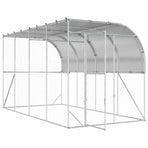Against Wall Chicken Coop Silver 600 x 150 x 215 cm