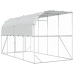 Against Wall Chicken Coop Silver 600 x 150 x 215 cm