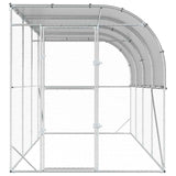 Against Wall Chicken Coop Silver 600 x 150 x 215 cm - Top-Down View