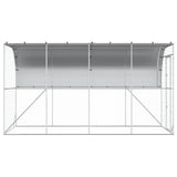 Against Wall Chicken Coop Silver 600 x 150 x 215 cm