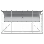 Against Wall Chicken Coop Silver 600 x 150 x 215 cm
