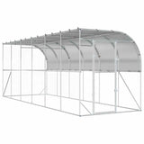 Against Wall Chicken Coop Silver 600 x 150 x 215 cm