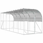 Against Wall Chicken Coop Silver 600 x 150 x 215 cm