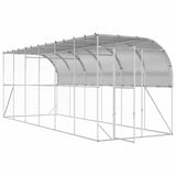 Against Wall Chicken Coop Silver 600 x 150 x 215 cm