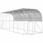 Against Wall Chicken Coop Silver 600 x 150 x 215 cm