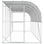 Against Wall Chicken Coop Silver 600 x 150 x 215 cm