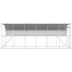 Against Wall Chicken Coop Silver 600 x 150 x 215 cm