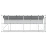 Against Wall Chicken Coop Silver 600 x 150 x 215 cm - 45-Degree Angle