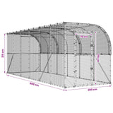 Against Wall Chicken Coop Silver 600 x 150 x 215 cm