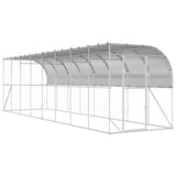 Against Wall Chicken Coop Silver 600 x 150 x 215 cm