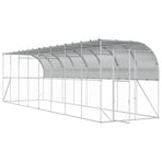 Against Wall Chicken Coop Silver 600 x 150 x 215 cm