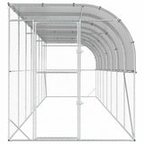 Against Wall Chicken Coop Silver 600 x 150 x 215 cm