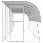 Against Wall Chicken Coop Silver 600 x 150 x 215 cm