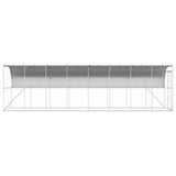 Against Wall Chicken Coop Silver 600 x 150 x 215 cm