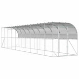 Against Wall Chicken Coop Silver 600 x 150 x 215 cm