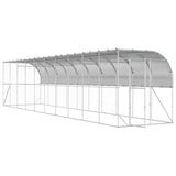 Against Wall Chicken Coop Silver 600 x 150 x 215 cm