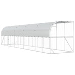Against Wall Chicken Coop Silver 600 x 150 x 215 cm