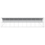 Against Wall Chicken Coop Silver 600 x 150 x 215 cm