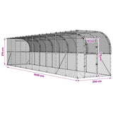 Against Wall Chicken Coop Silver 600 x 150 x 215 cm - Extra Image