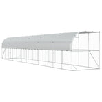 Against Wall Chicken Coop Silver 600 x 150 x 215 cm