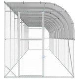 Against Wall Chicken Coop Silver 600 x 150 x 215 cm