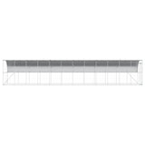 Against Wall Chicken Coop Silver 600 x 150 x 215 cm