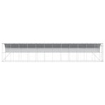 Against Wall Chicken Coop Silver 600 x 150 x 215 cm