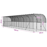 Against Wall Chicken Coop Silver 600 x 150 x 215 cm