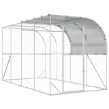 Against Wall Chicken Coop Silver 400 x 200 x 215 cm