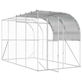Against Wall Chicken Coop Silver 400 x 200 x 215 cm