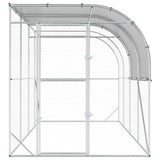 Against Wall Chicken Coop Silver 400 x 200 x 215 cm