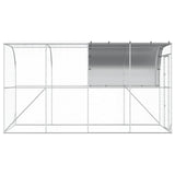 Against Wall Chicken Coop Silver 400 x 200 x 215 cm