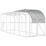 Against Wall Chicken Coop Silver 600 x 200 x 215 cm