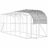 Against Wall Chicken Coop Silver 600 x 200 x 215 cm