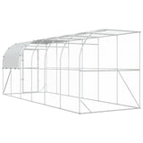 Against Wall Chicken Coop Silver 600 x 200 x 215 cm