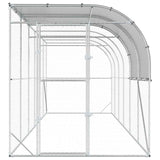 Against Wall Chicken Coop Silver 600 x 200 x 215 cm