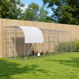 Against Wall Chicken Coop Silver 800 x 200 x 215 cm