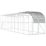 Against Wall Chicken Coop Silver 800 x 200 x 215 cm